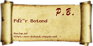 Pór Botond névjegykártya