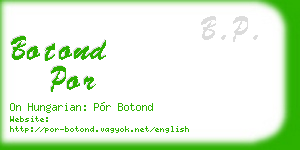 botond por business card